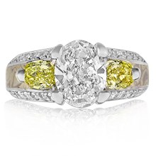 Three Stone Juicy Light Engagement Ring - top view